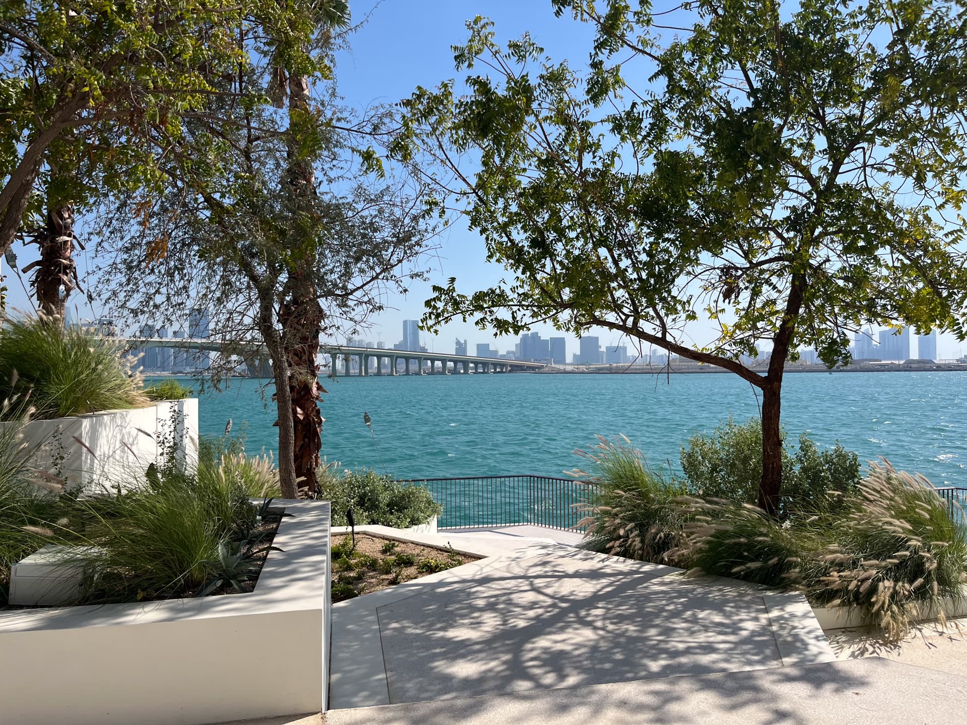 City view from the waterfront promenade